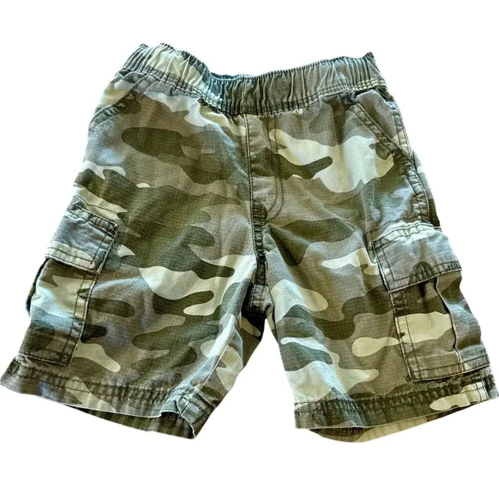 The Children’s Place Green Camouflage Cargo Shorts Youth 3T Lightweight
